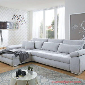 Sofa góc L bọc nỉ cao cấp