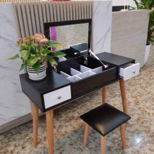 Bàn Phấn Trang Điểm Hiện Đại Màu Đen