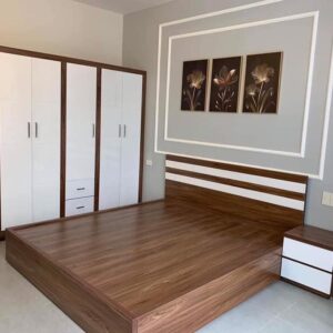 Combo bộ 3 phòng ngủ giường tủ táp đầu giường