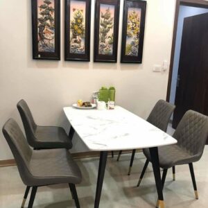 Bộ bàn ăn 4 ghế bàn kích thước dài 1m2